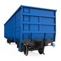 Blue Boxcar Isolated