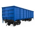 Blue Boxcar Isolated