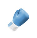Blue boxing glove isolated on white Royalty Free Stock Photo