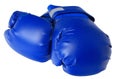 Blue boxing gloves Royalty Free Stock Photo