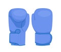 Blue boxing gloves illustration. Vector illustration Royalty Free Stock Photo