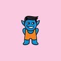 Blue Naughty Boy illustration design vector template Royalty Free Stock Photo