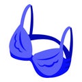 Blue bra lingerie icon, isometric style Royalty Free Stock Photo