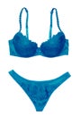 Blue bra and panty Royalty Free Stock Photo