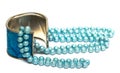 Blue bracelet with beads Royalty Free Stock Photo