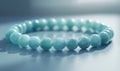 A blue bracelet with many small blue beads Royalty Free Stock Photo