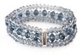 Blue bracelet on white Royalty Free Stock Photo