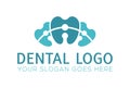 Blue braces teeth dent dentist clinic logo dental