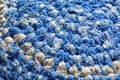 Blue braided fabric texture handwork the cloth
