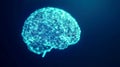 Blue brain network digital intelligence connectivity visualizing complex neural pathways within digital brain Royalty Free Stock Photo
