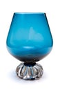 Blue Brandy Glass