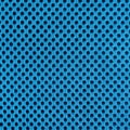 Blue breathable porous poriferous material for air ventilation with holes. Sportswear material nylon texture. Square