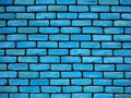 Blue brick with black mortar.