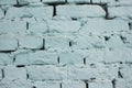 Blue Brick Wall with peeling paint background texture Royalty Free Stock Photo