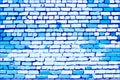 Blue brick wall