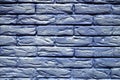 Blue bricks wall ideal for background Royalty Free Stock Photo