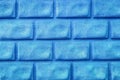Blue brickwork abstract decorative blocks wall texture background