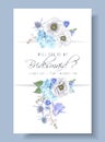 Blue bridesmaid card