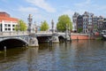 Blue bridge of Amsterdam Royalty Free Stock Photo