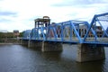 Blue Bridge - Grand Rapids, Michigan Royalty Free Stock Photo