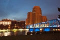 Blue Bridge in Grand Rapids Royalty Free Stock Photo