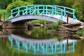 Blue Bridge Over Pond