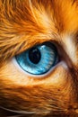 Blue bright cat eye close up view Royalty Free Stock Photo