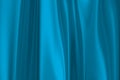 Blue bright curtain for digital show with waves