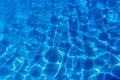 Blue and bright ripple water and surface in swimming pool , Beau Royalty Free Stock Photo