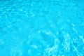 Blue and bright ripple water and surface in swimming pool Royalty Free Stock Photo