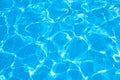 Blue and bright water surface and ripple wave in swimming pool Royalty Free Stock Photo