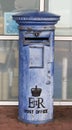 Blue British mail box
