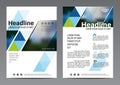 blue Brochure Annual Report Flyer design template. Royalty Free Stock Photo