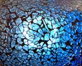 Magic blue broken glass background Royalty Free Stock Photo