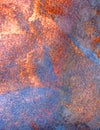 Blue and Bronze Paint on a Textured Background