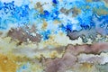 Blue Brown and Ochre Watercolor 1