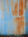 blue and brown rusted steel metal texture background Royalty Free Stock Photo