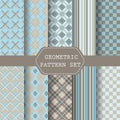 Blue and brown scot patterns Royalty Free Stock Photo