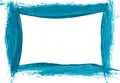 Blue brushstroke border