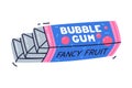 Blue Bubble Gum Package as Sweet Chewing Gum Vector Illustration Royalty Free Stock Photo