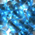Blue bubbles abstract seamless background testure Royalty Free Stock Photo