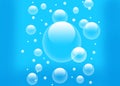 Blue bubbles background Royalty Free Stock Photo