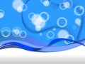 Blue Bubbles Background Shows Circles And Ripple Royalty Free Stock Photo