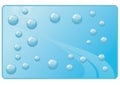Blue bubbles banner vector