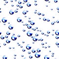 Blue bubbles on white background Royalty Free Stock Photo