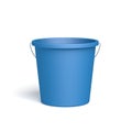 Blue bucket isolated on white background. Plastic. Royalty Free Stock Photo