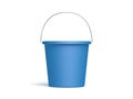 Blue bucket isolated on white background. Plastic. Royalty Free Stock Photo