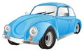 Blue bug car Royalty Free Stock Photo