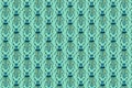 Blue bug pattern on green. Insects background Royalty Free Stock Photo