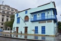 Blue building in San Antonio de los Banos Cuba